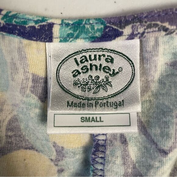 LAURA ASHLEY Vintage Pomegranate Lemons Cotton button up Jumpsuit size small - Picture 6 of 11